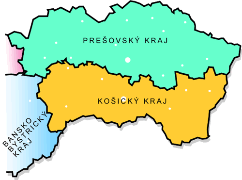Mapa - kraje